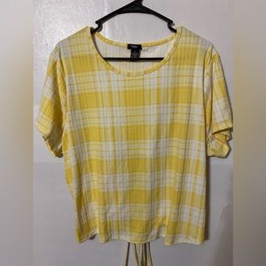 Rue21 Yellow Tie Back Tee